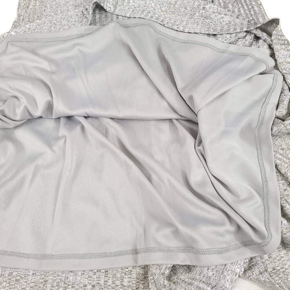 Torrid Metallic Dress Silver Shimmer Ribbed Knit Trapeze - Picture 9 of 15